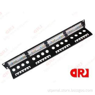 RJ45 90degree 24 ports cat5e UTP Network patch panel fit fo